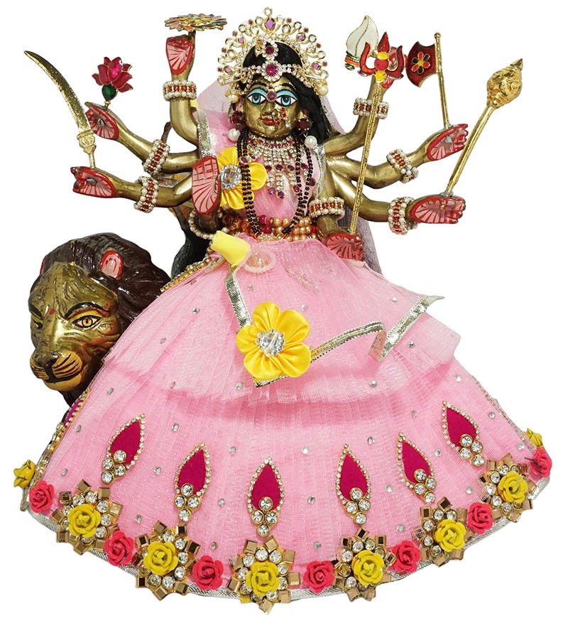 Aditri Creation Green Laxmi Durga Devi MATA Dress India | Ubuy