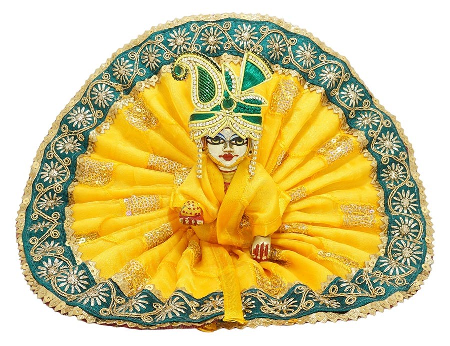 Buy KRISHFEB Kanha ji Dress/Laddugopal ji Dress for Krishna Janmashtami Net  Flower Dress Poshak for Laddu Gopal with Mukut (Multicolor) Size-04 Online  at Low Prices in India - Amazon.in