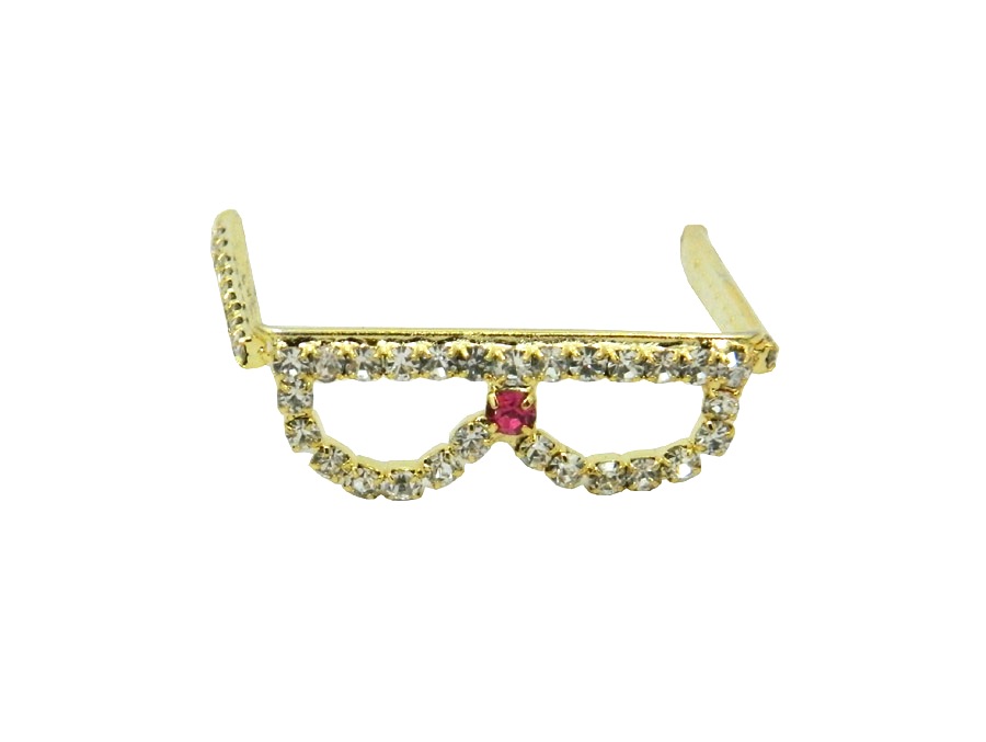 Stylish White Stone Krishna Goggles