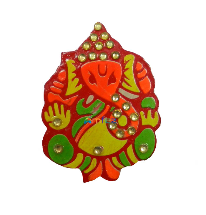 A Pair of Multi Printed Work Ganesha Sticker