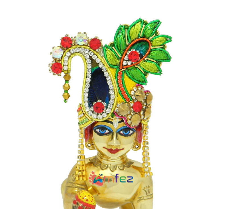 Multi Stone Handwork Zardozi Mukut