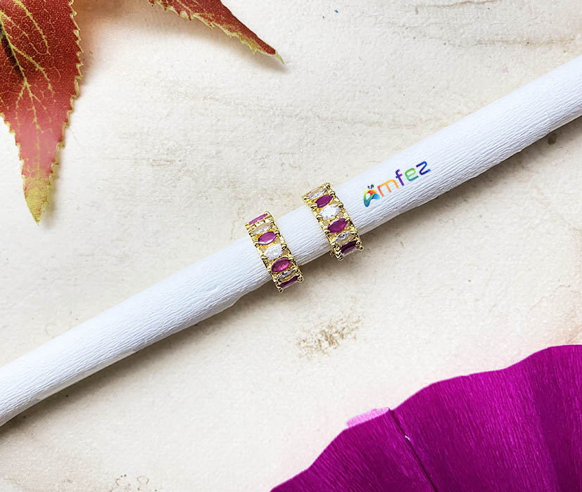 Golden Red & White AD Stone Laddu Gopal Bracelets