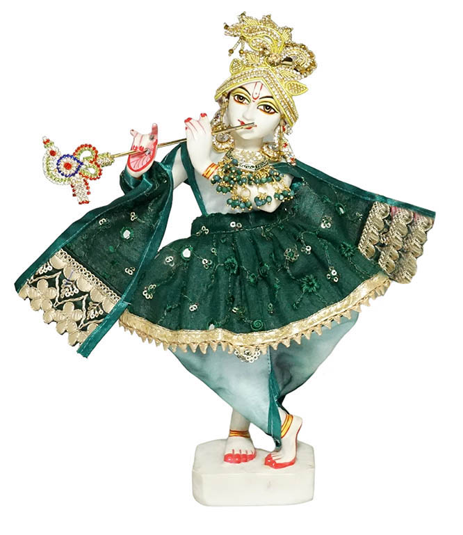 Hand Painted Lord Krishna Black Idol | www.shrikrishnastore.com