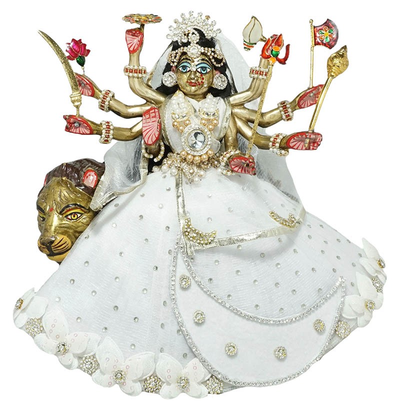 Buy Matarani Idol Navratri/diwali Handmade Designer Handwork Mata Rani  Lehnga Patka Choli Sequence Lace Stones Flowers and Gotta Pattifabric  Online in India - Etsy