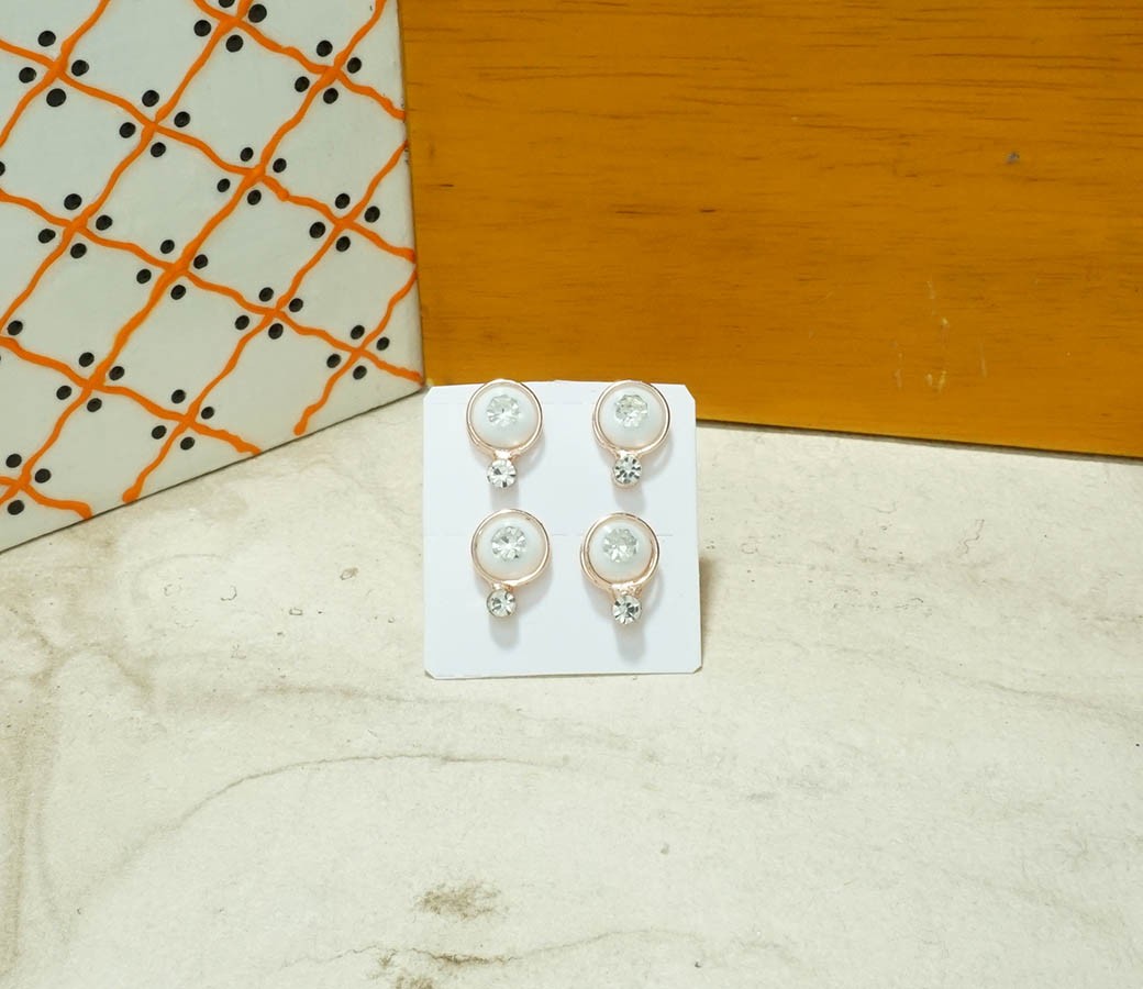 White stone hot sale earrings online